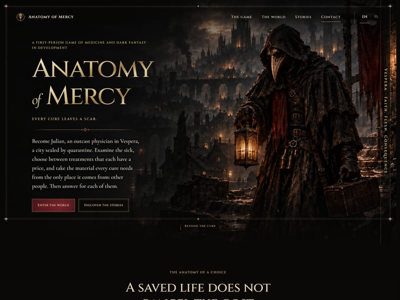 Anatomy of Mercy - Dark Fantasy Game Website