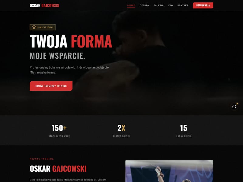 OG Boxing Coach - Landing Page for Professional Boxing Trainer